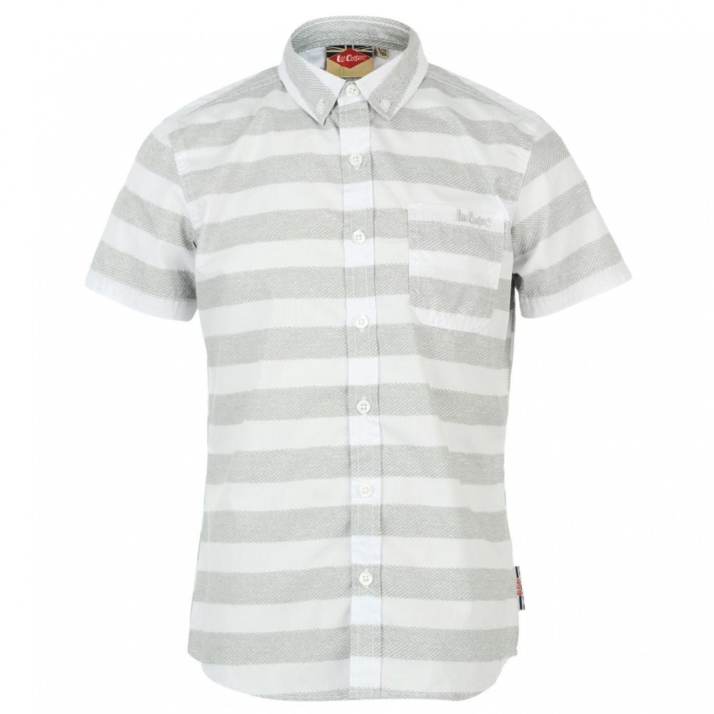 Lee Cooper Short Sleeve All Over Pattern Textile Shirt Boys