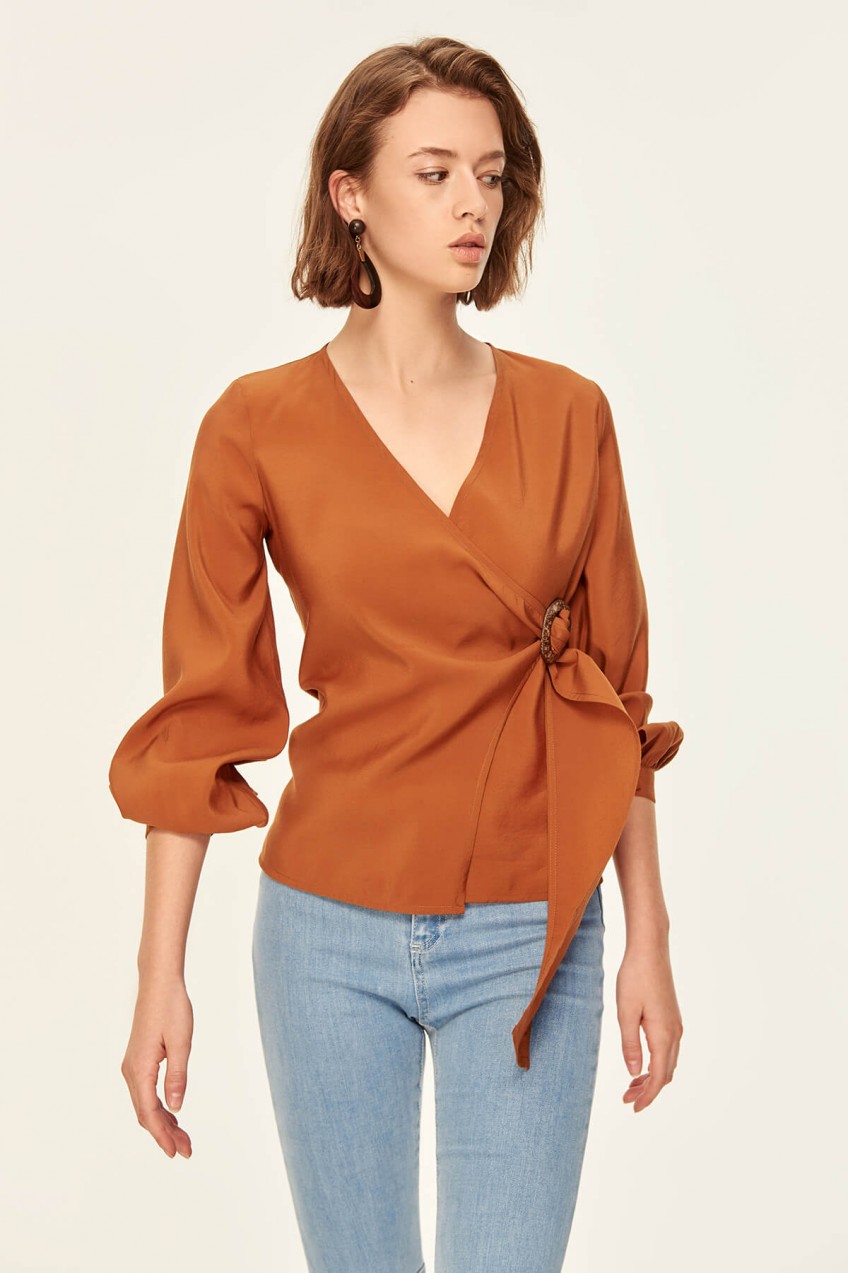 Trendyol Cinnamon Breasted Blouse