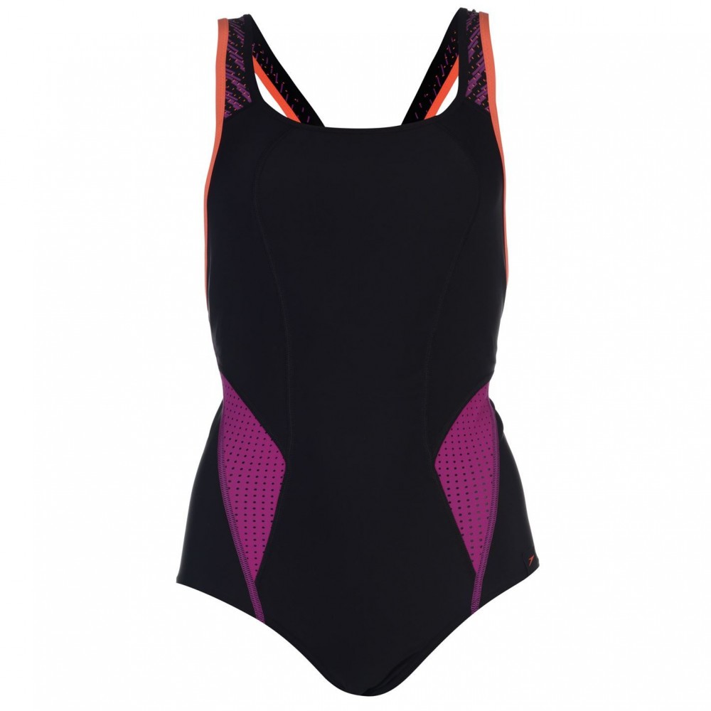 Speedo Fit Powermesh Swimming Costume Ladies