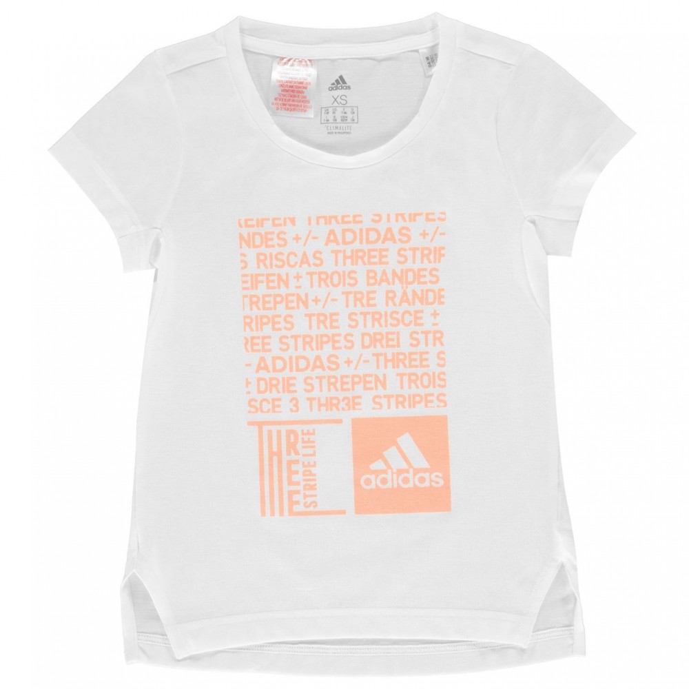 Adidas TR Graphic T Shirt Junior Girls
