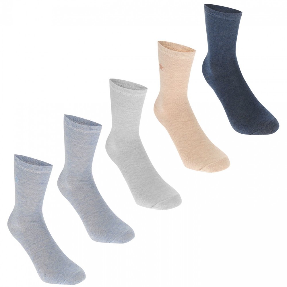 Crafted Essentials 5 Pack Marl Socks Infant Boys