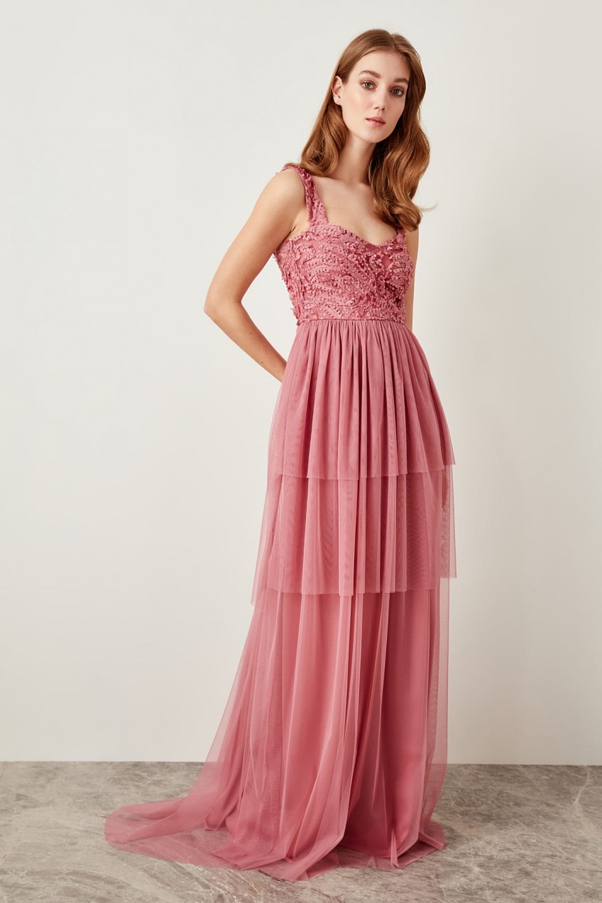 Trendyol Rose Flower Ap Dangerous Dress