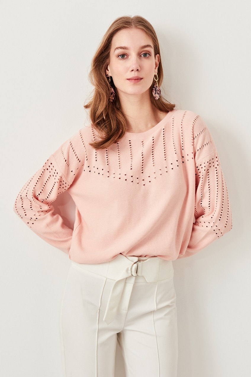 Trendyol 100% Cotton Powder Lace Summer sweater sweaters