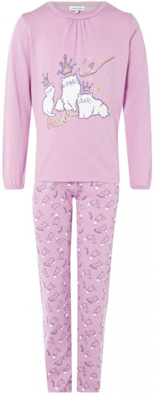 Rose and Wilde MAGGIE NW CAT PRINT PJS