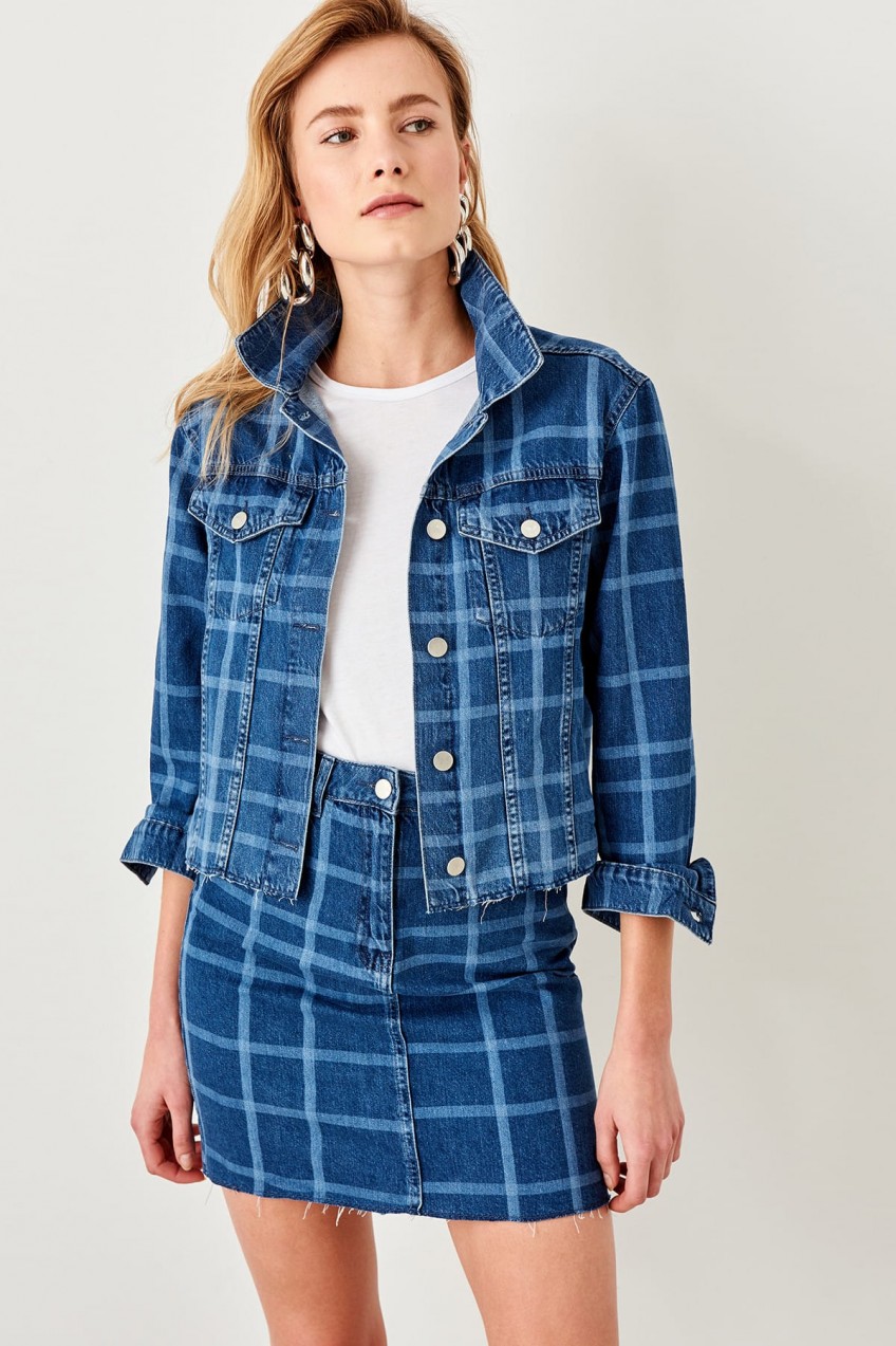 Trendyol The Blue Lines Detailed Denim Jacket