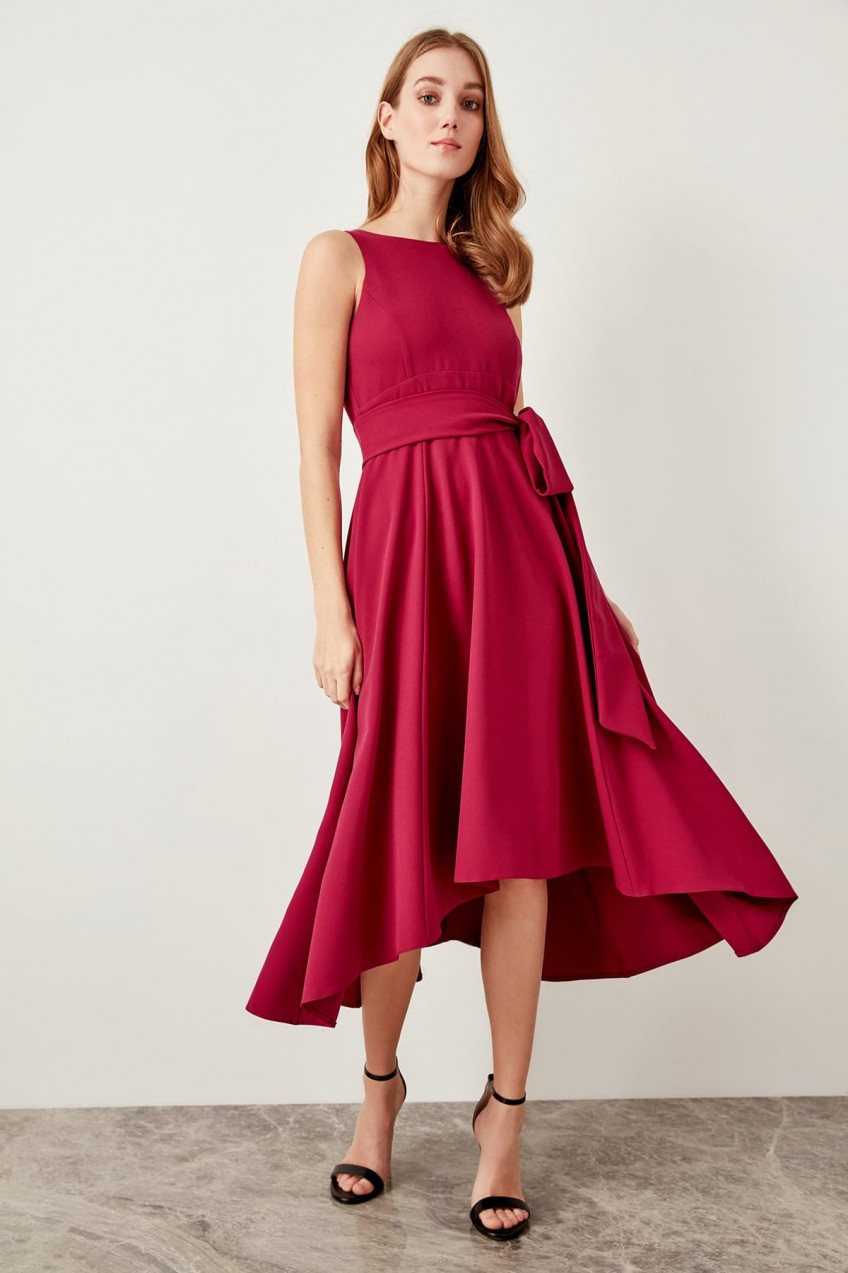 Trendyol Burgundy Arched Dress