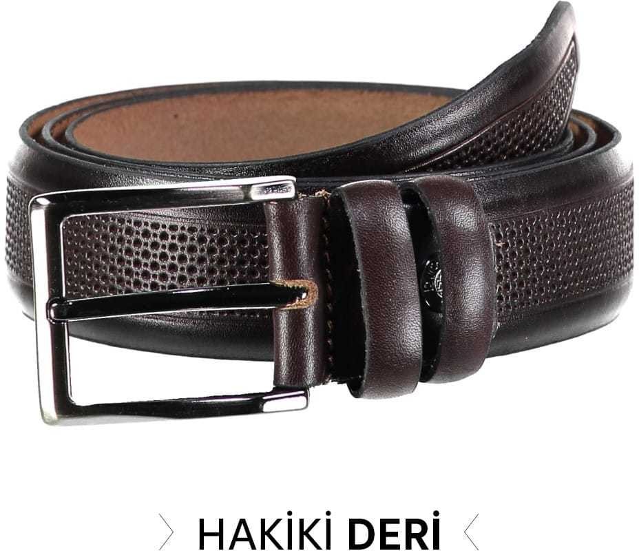 Trendyol Brown male Hakik Leather belt