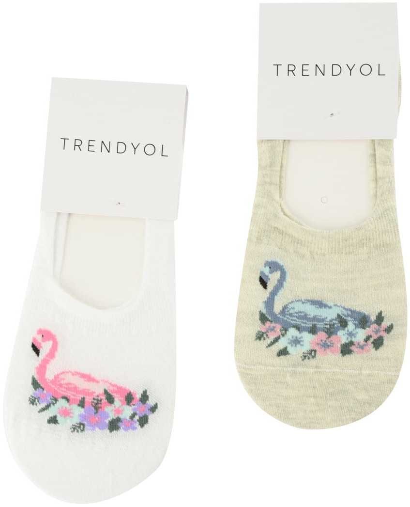 Trendyol Gray Patterned Dual Socks