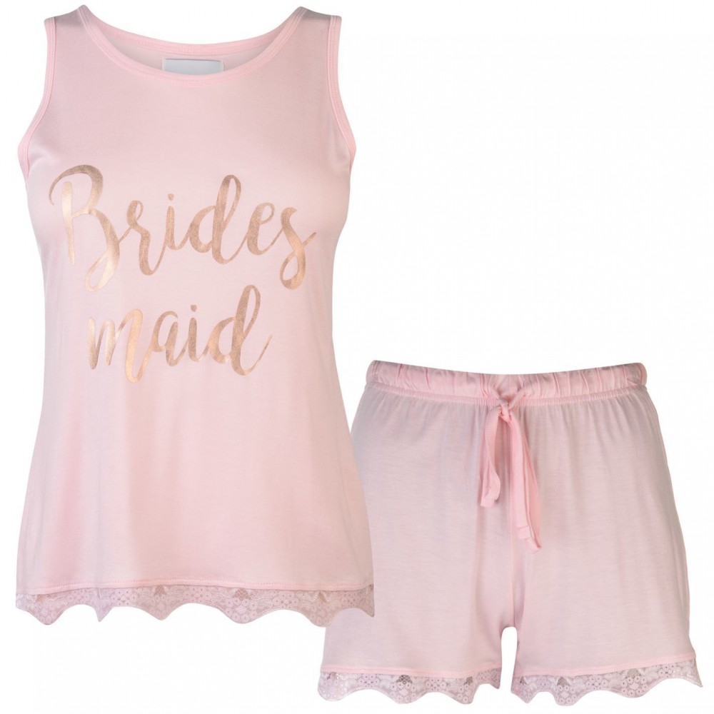 Rock and Rags Bridal Short Pyjama Set Ladies