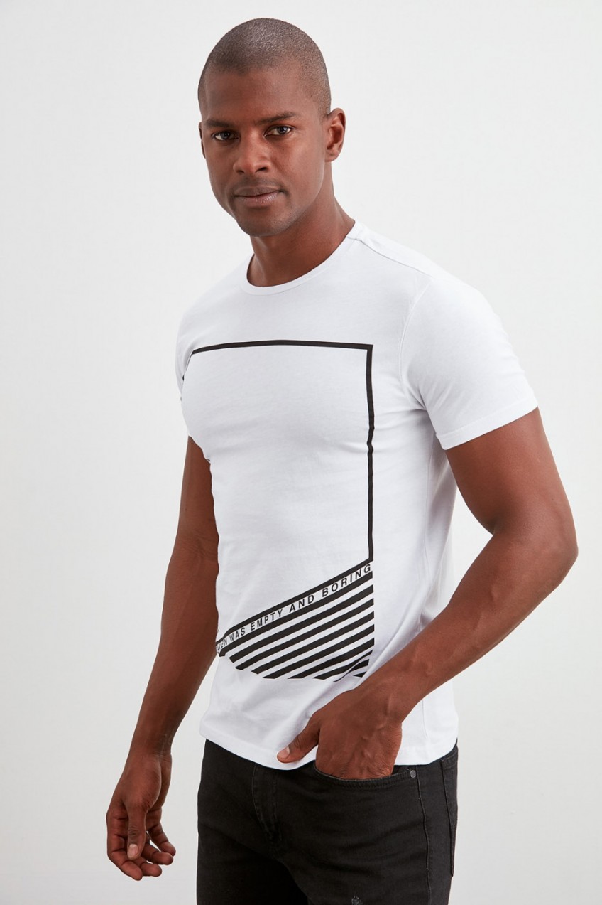 Trendyol White Men's Basic T-Shirt