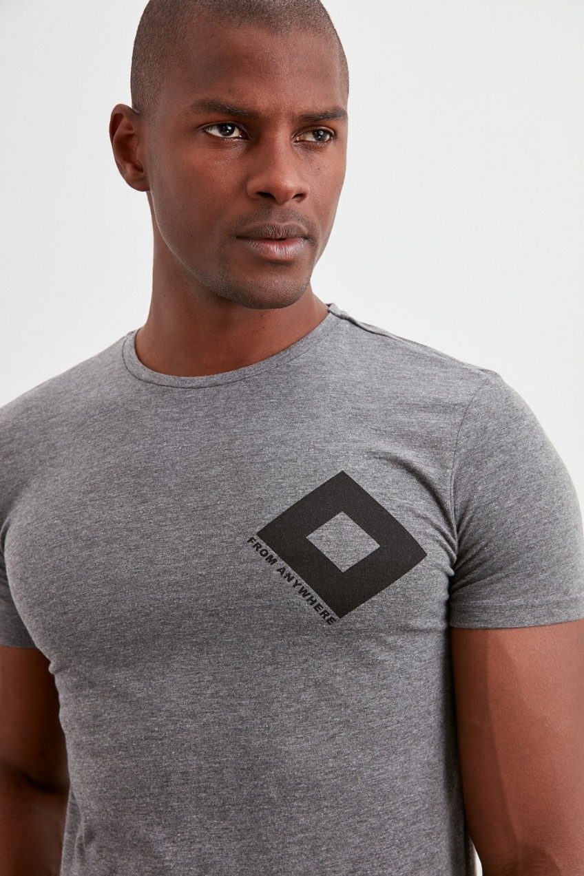 Trendyol Anthracite Men's Basic T-Shirt