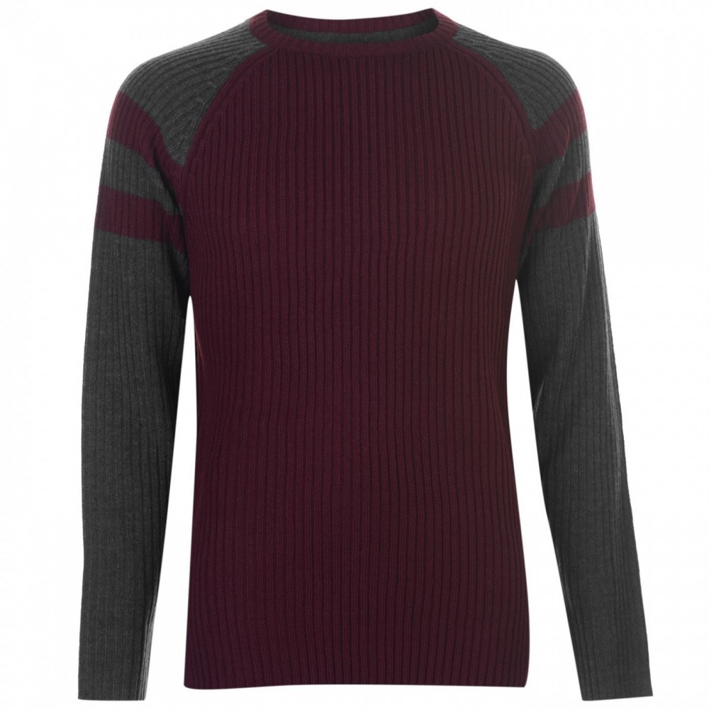 Pierre Cardin Ribbed Crew Knit Mens