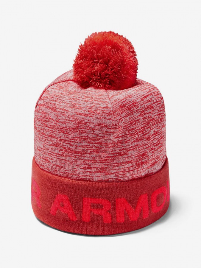 Caps Under Armour Boy 's Gametime Pom Beanie-Red