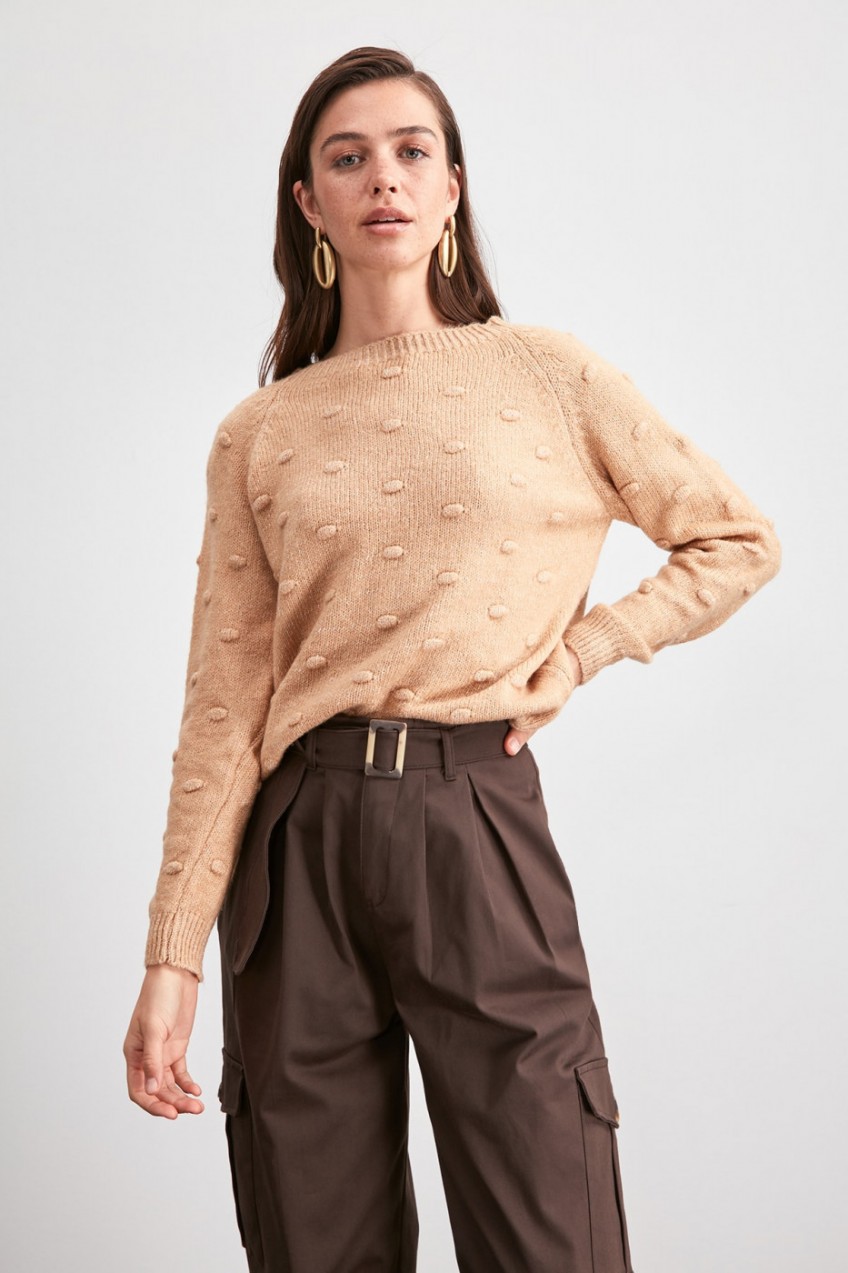 Trendyol Camel Tedious Knitwear Sweater