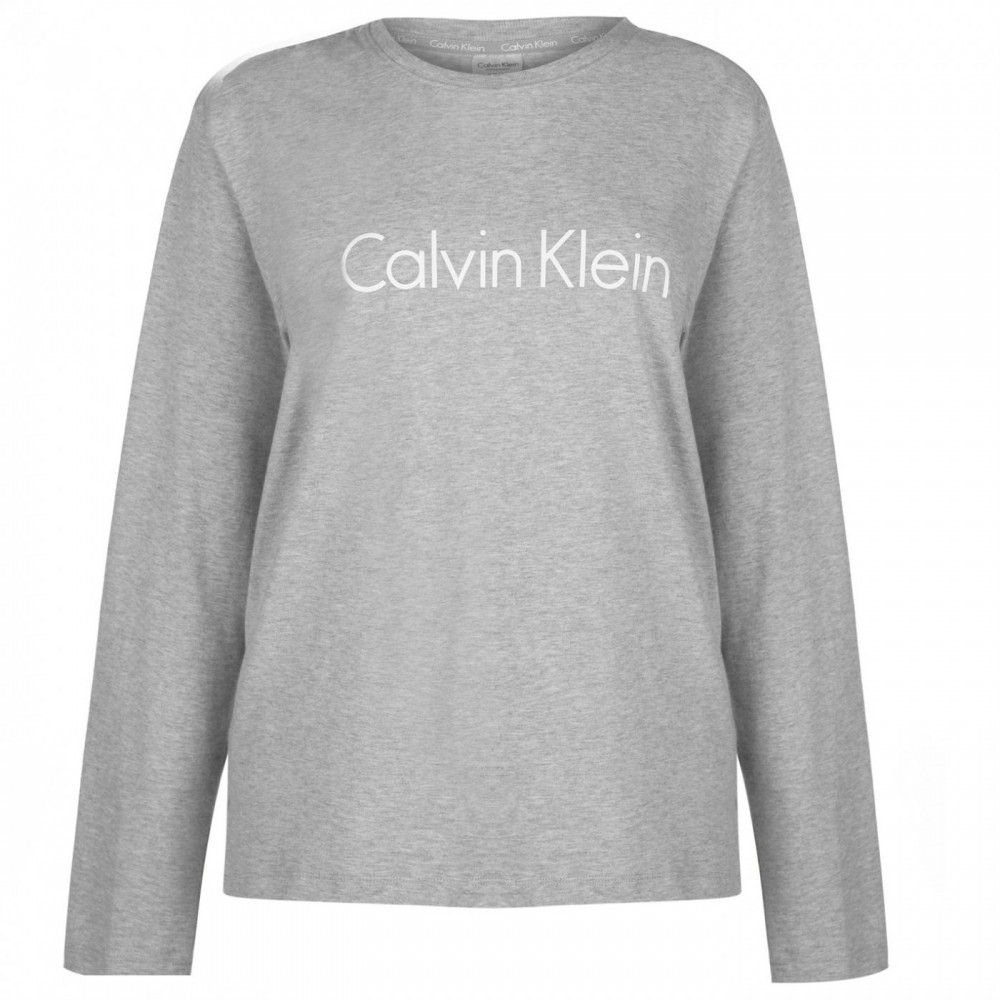 Calvin Klein Logo Long Sleeve T Shirt Womens