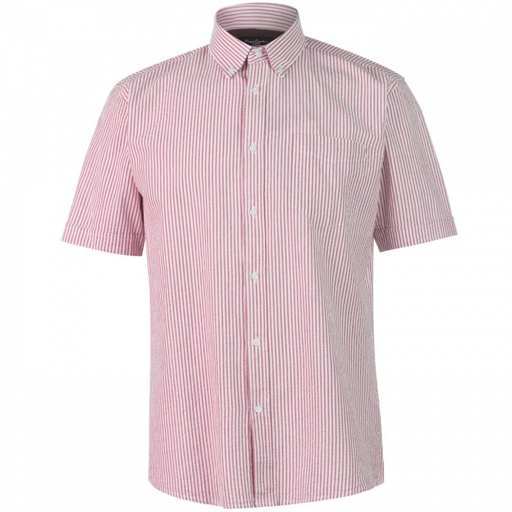 Pierre Cardin Seer Stripe Short Sleeve Shirt Mens