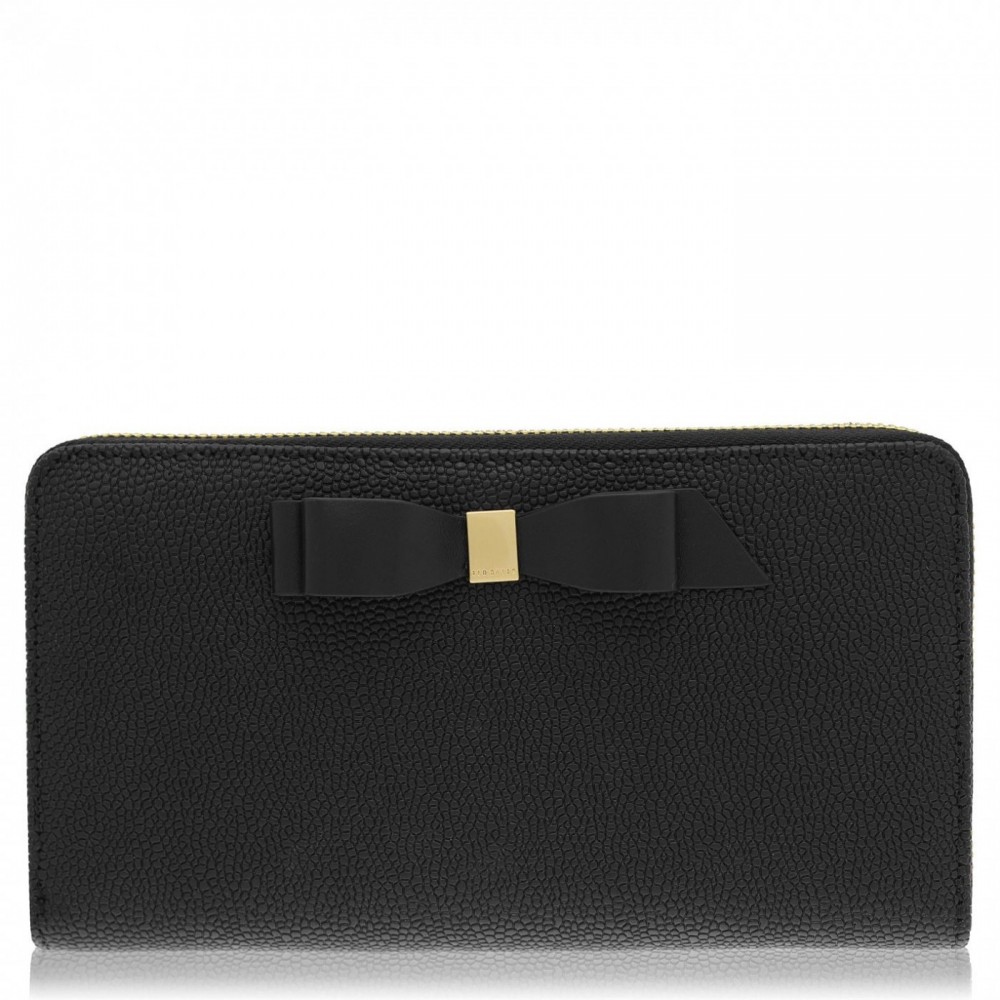 Ted Baker Ted Aine Bow Leather Zip Around Purse