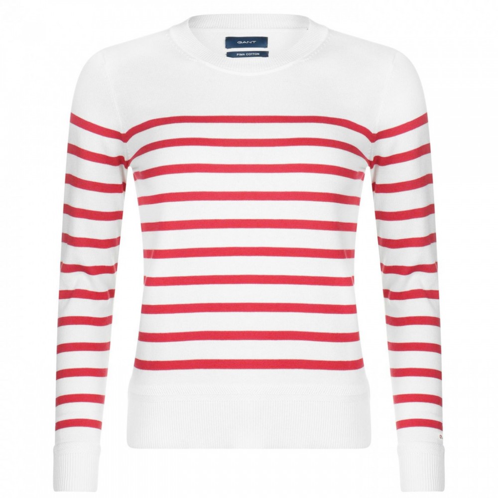 Gant Classic Stripe Crew Neck Sweatshirt
