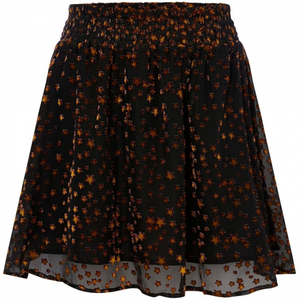 Another Label Burn Out Star Skirt