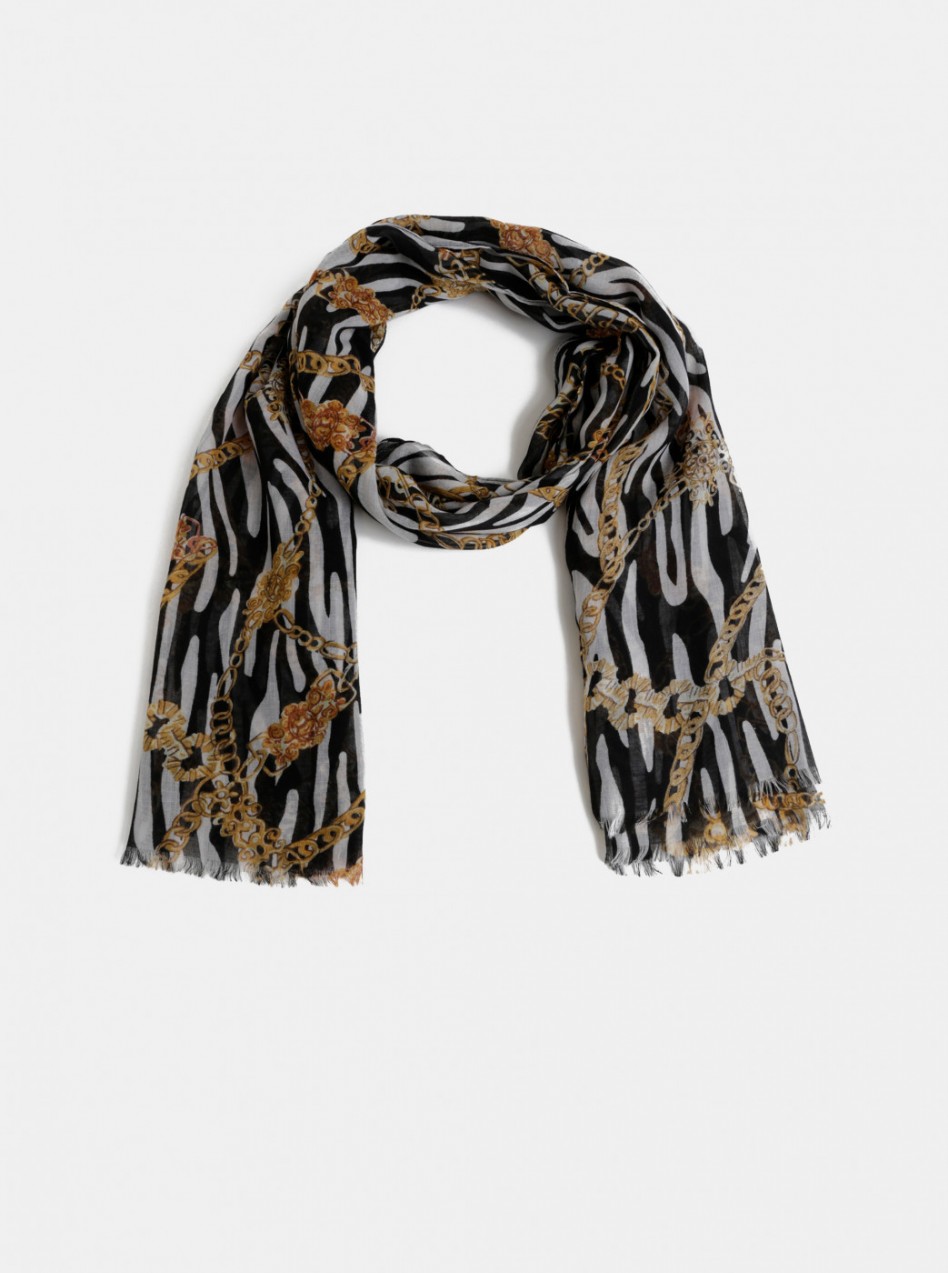 Haily's Chain Brown-black Women's Patterned Scarf