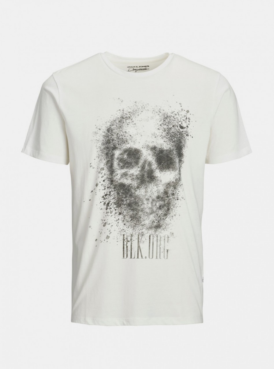 White T-shirt with Jack & Jones Solex print