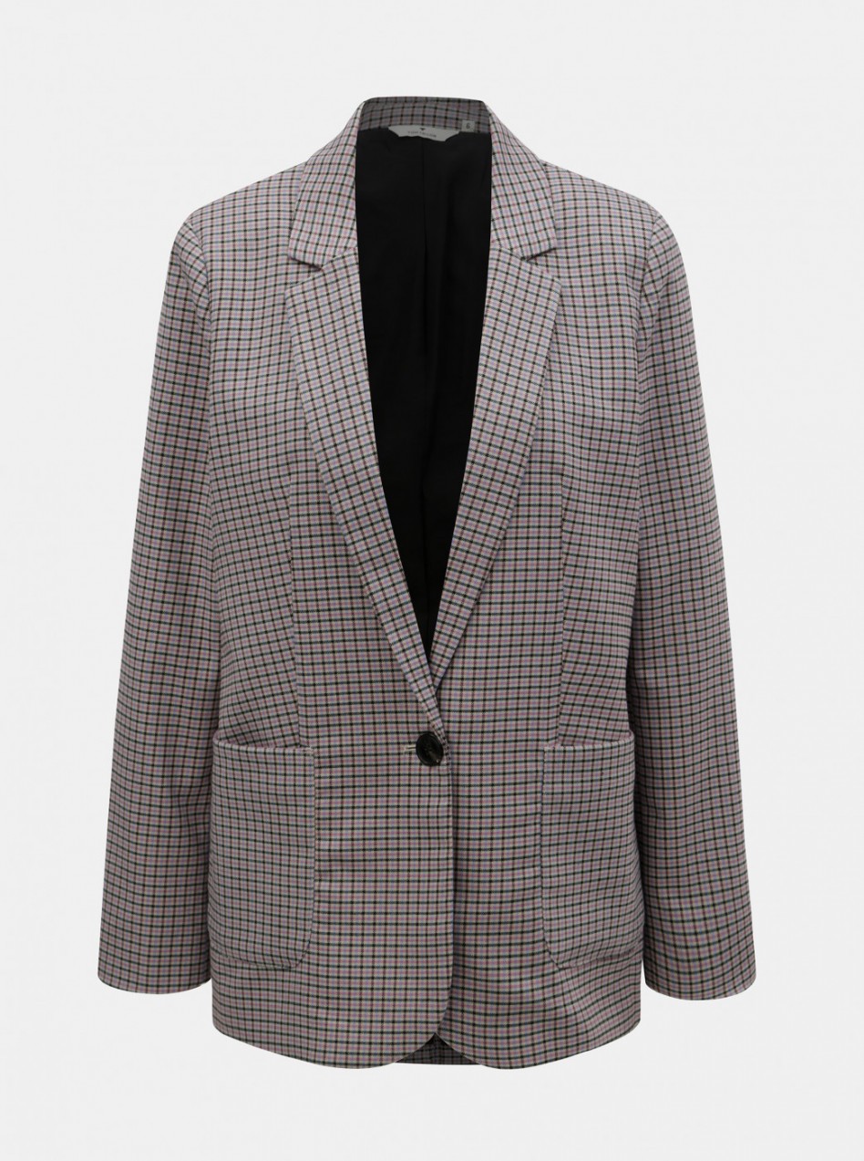 Pink-grey Women's Checked Tom Tailor Jacket