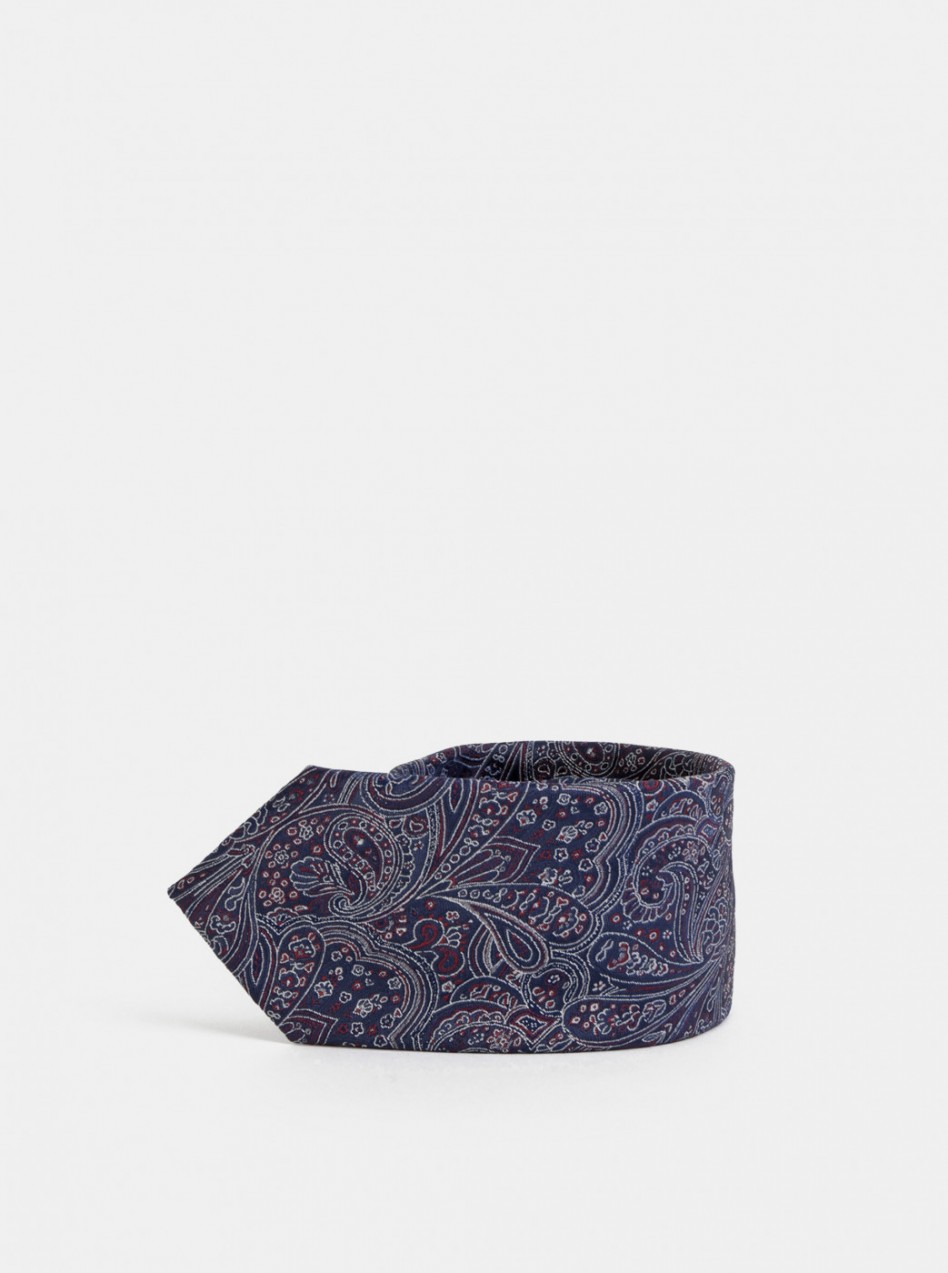 Dark Blue Patterned Tie Selected By Homme Martin
