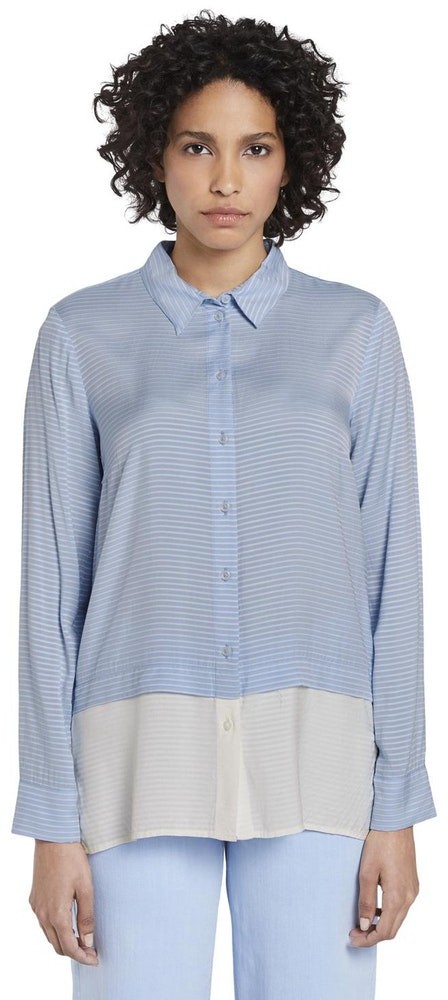 Blue Women's Striped Loose Shirt By Tom Tailor