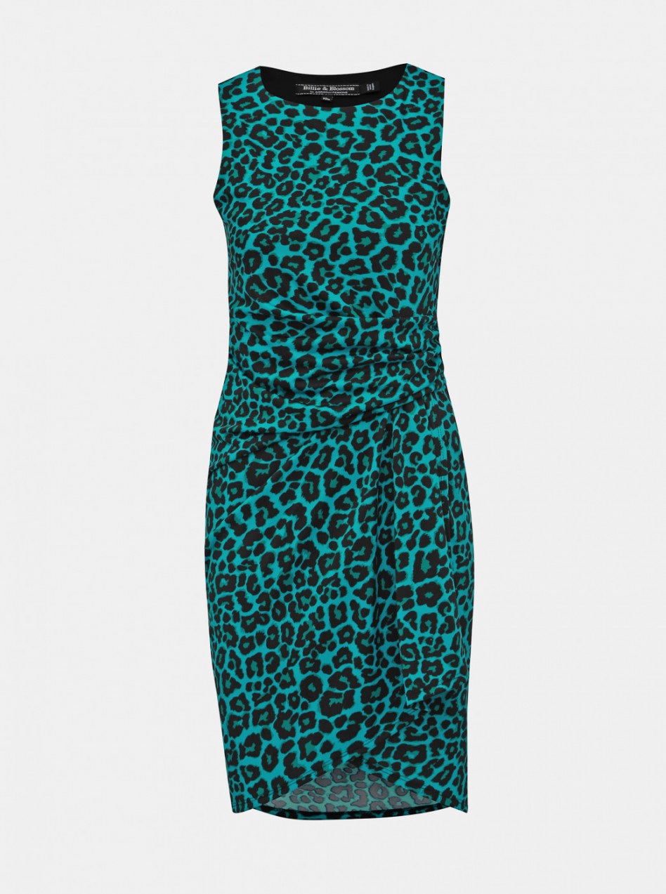 Black-green Billie & Blossom Leopard-Print Dress