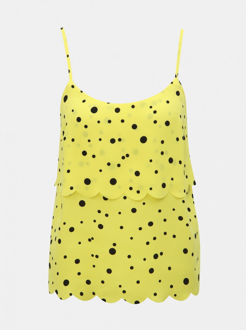 Miss Selfridge's Yellow Spotted Top