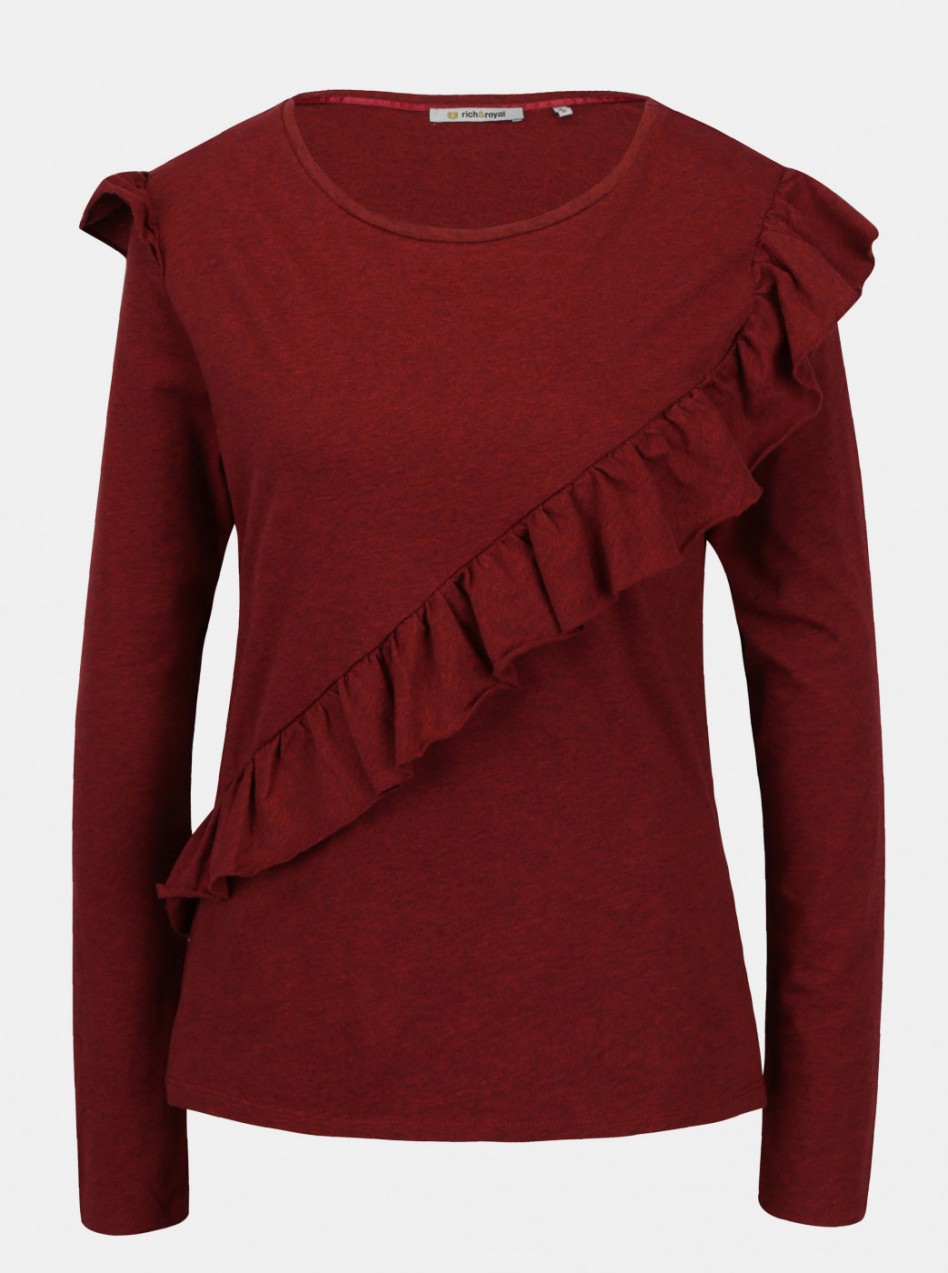 Brick Annealed T-Shirt with Ruffled Rich & Royal