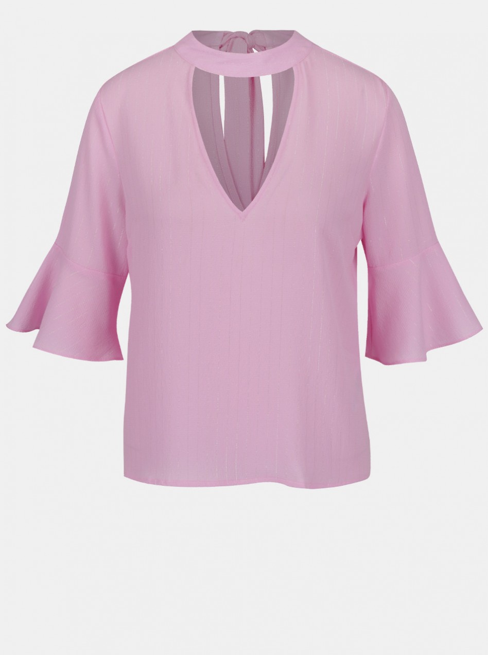 Miss Selfridge's pink blouse with back tie