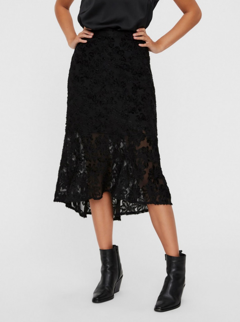 Black Lace Midi Skirt AWARE by VERO MODA Kaya