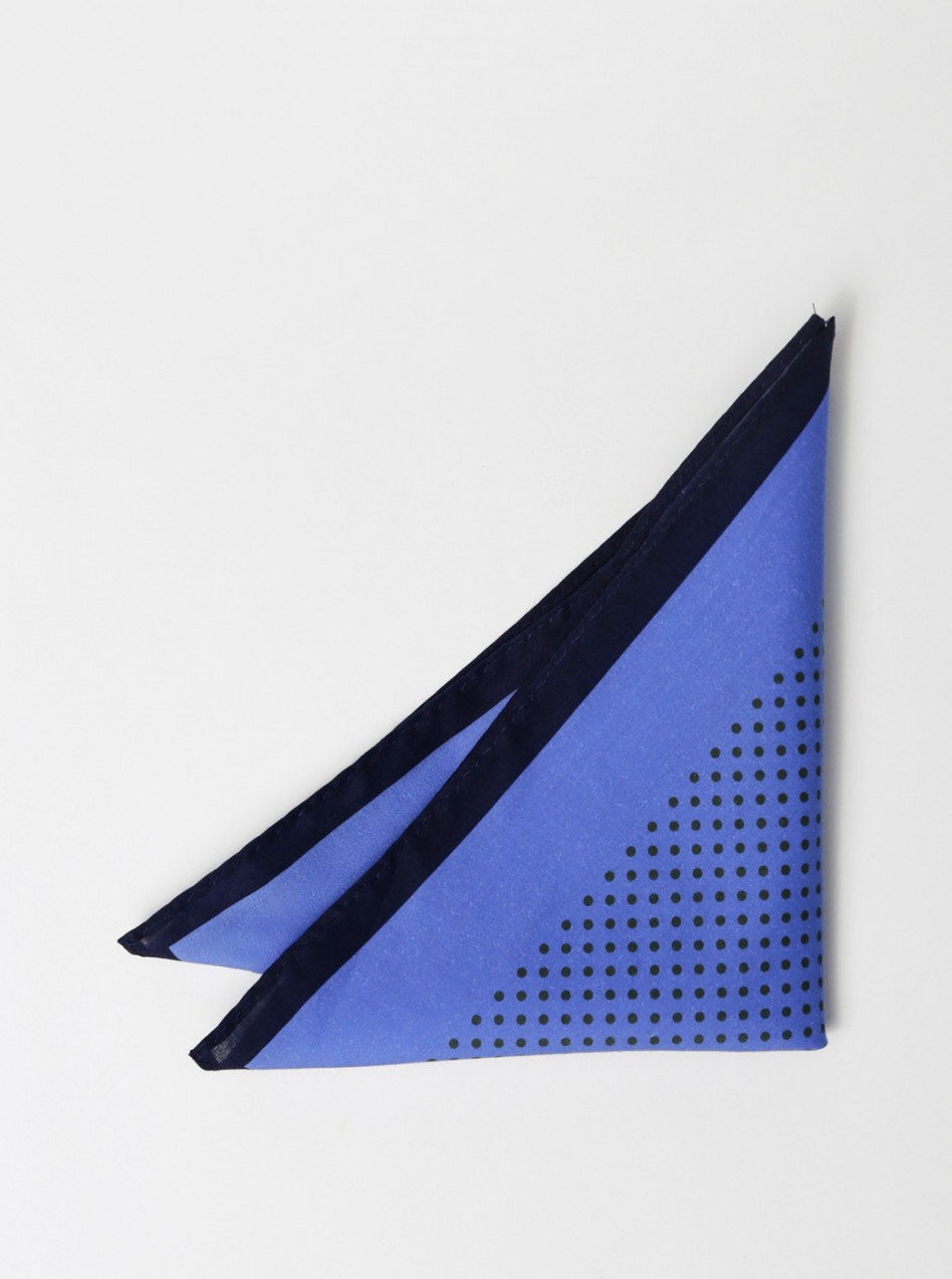 Blue Patterned Handkerchief Selected by Homme Malek