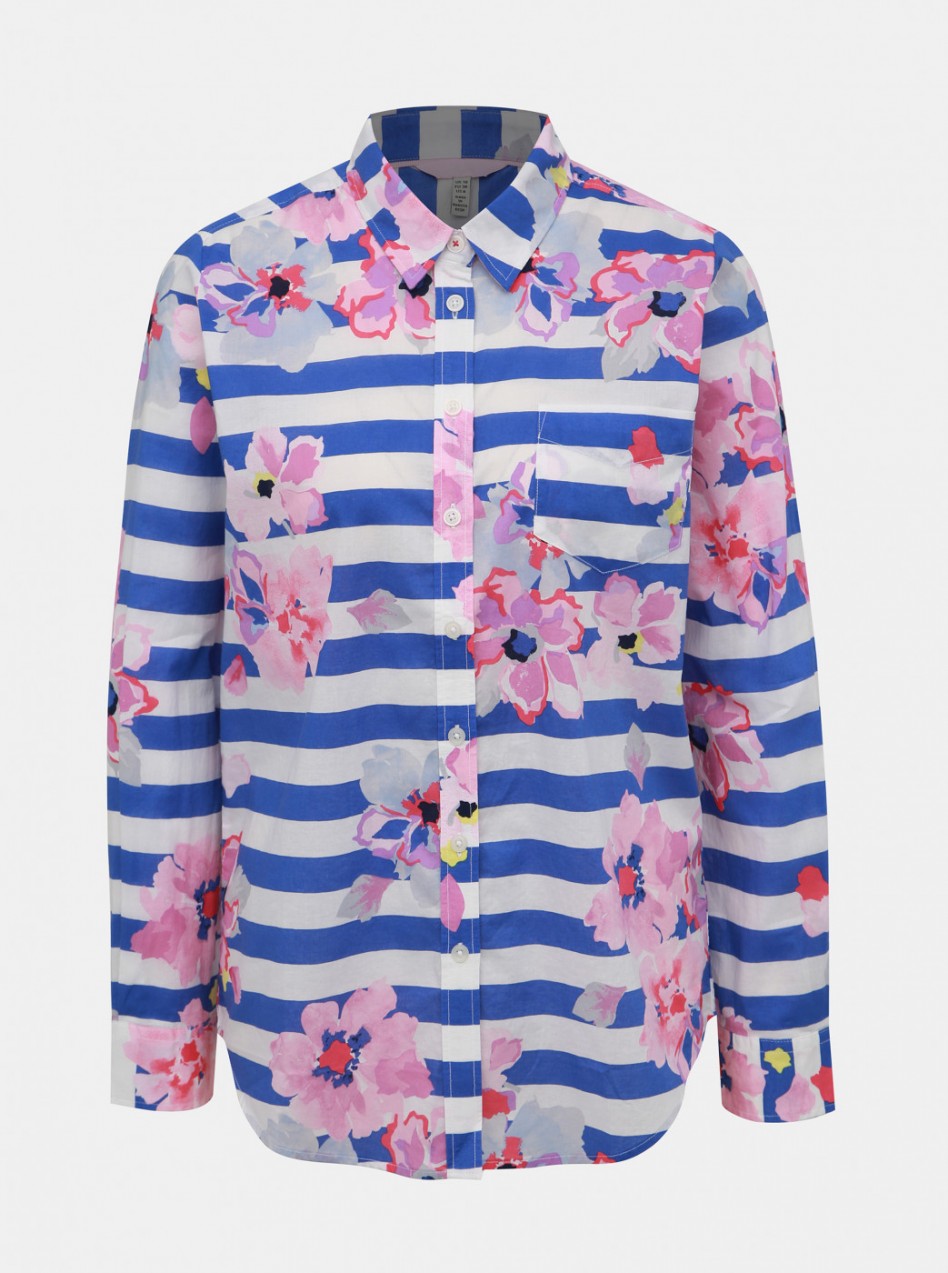 Tom Joule Lucie's White-Blue Women's Patterned Shirt