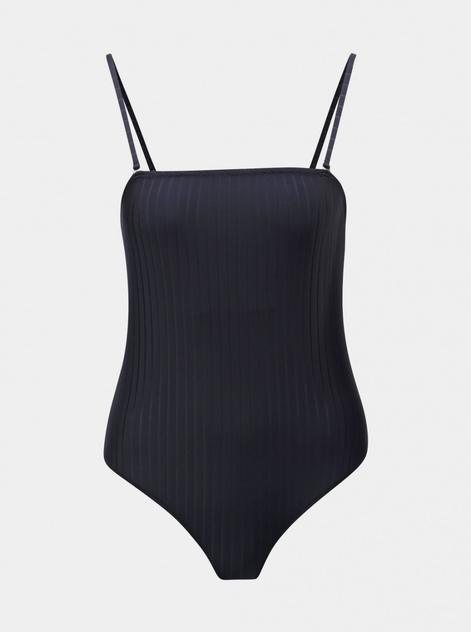 Y.A.S Maui Dark Blue Ribbed One-Piece Swimsuit