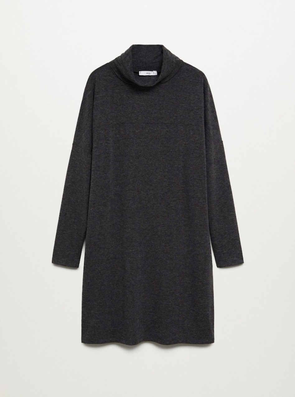 Dark grey sweater dress Mango