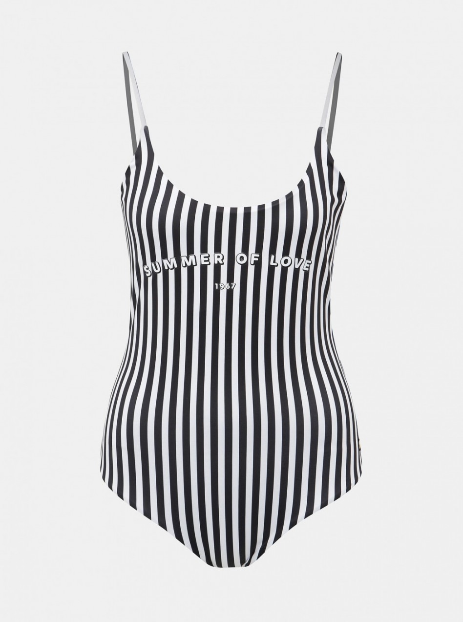 Black-and-white one-piece swimsuit Femi Stories Lido