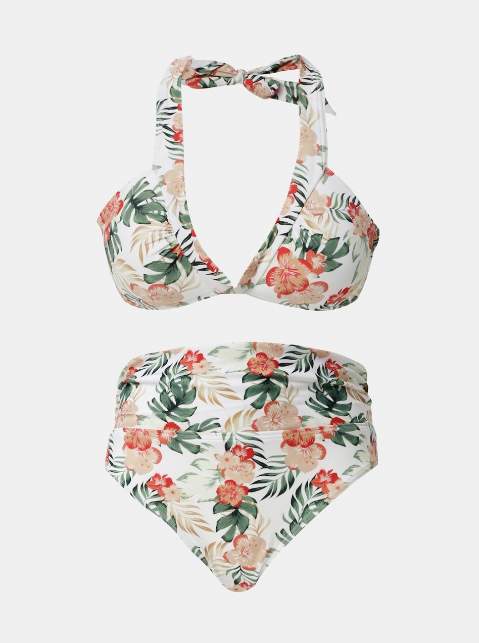 Dorothy Perkins Creamy Floral Two-Piece Swimsuit