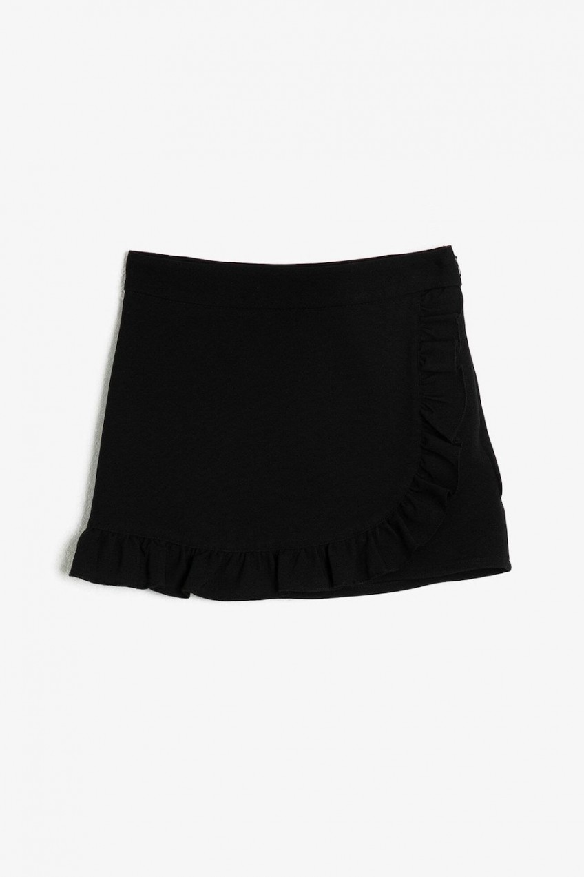 Koton Girl Black Ruffle Detailed Skirt