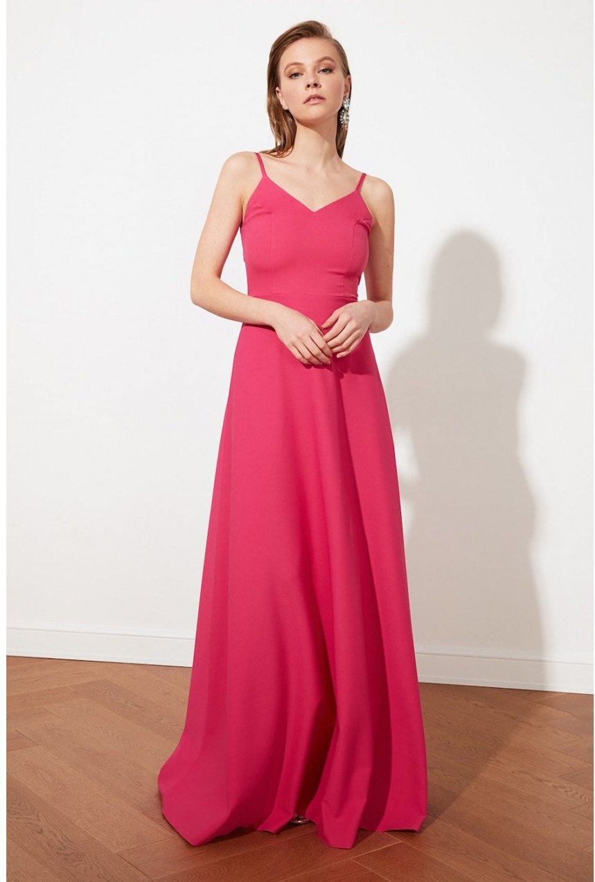 Trendyol Fuchsia Vissza Részletes Estélyi Ruha > Ballagási ruha