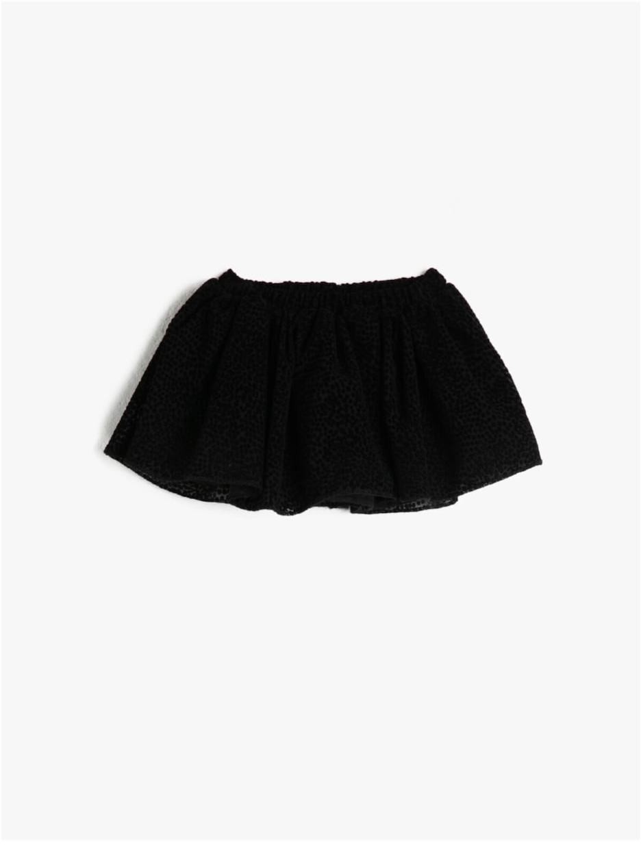 Koton Pleated Tulle Mini Skirt