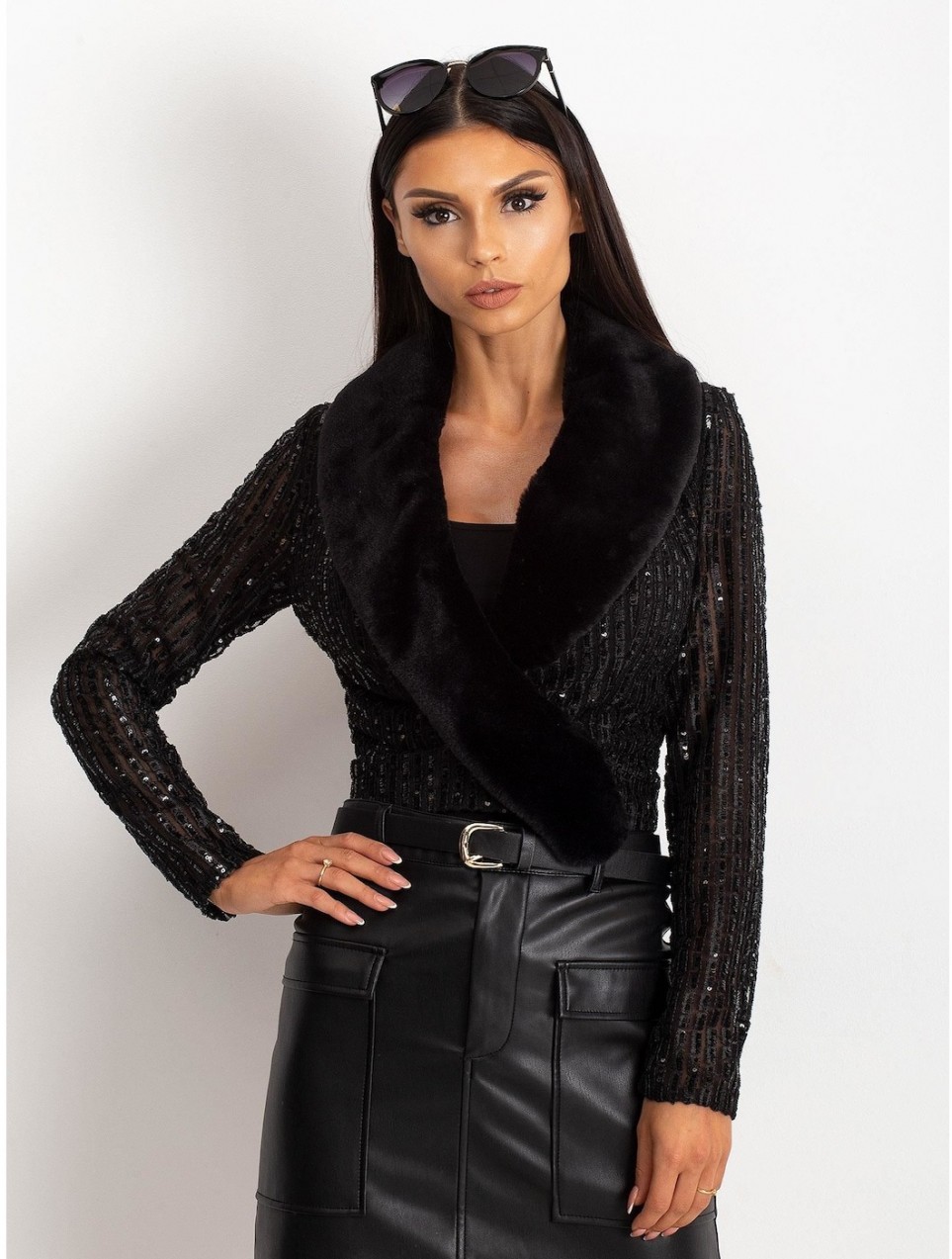 Black jacket with sequins