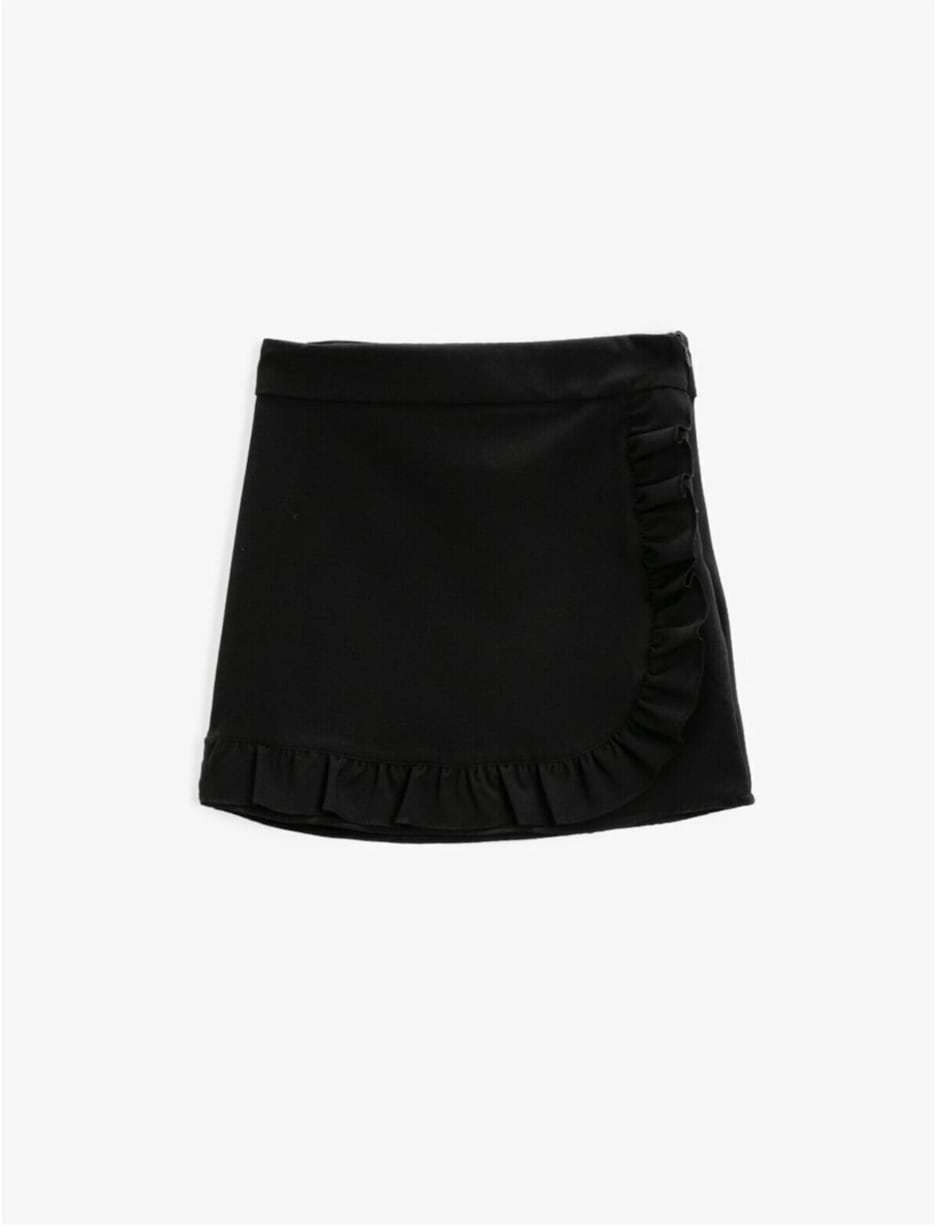 Koton Women Black Ruffle Skirt Mini
