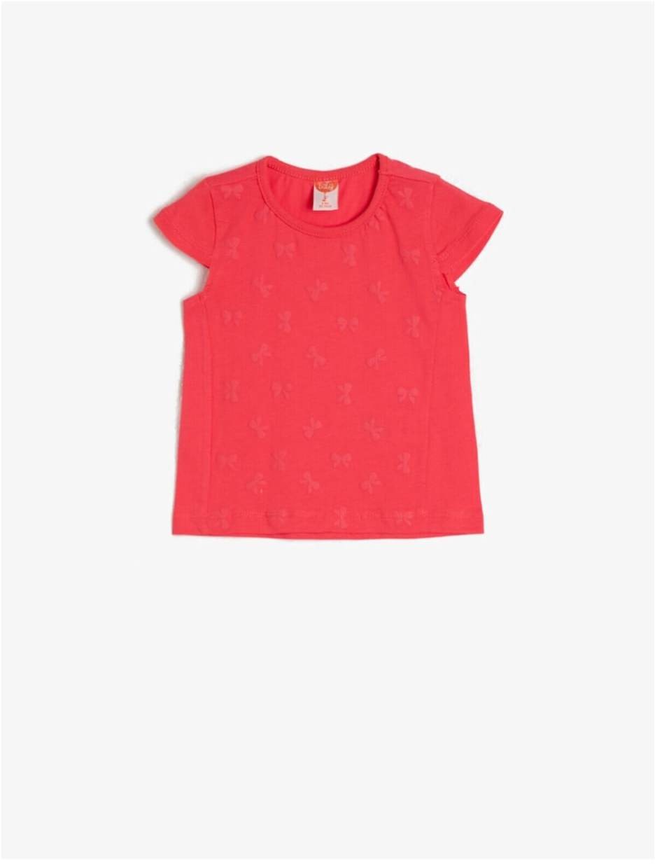 Koton Baby Girl Pink Patterned T-shirt