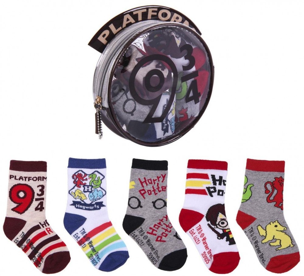 SOCKS PACK 5 PIECES HARRY POTTER