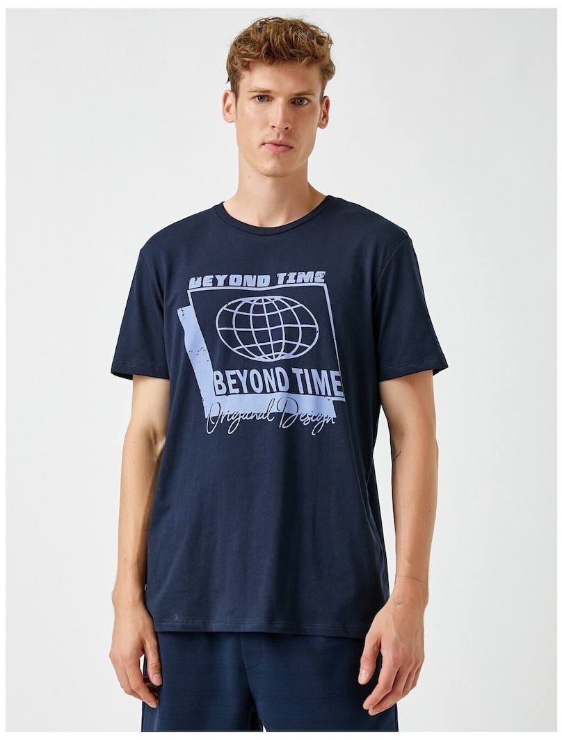 Koton Men's Medium Indigo T-Shirt