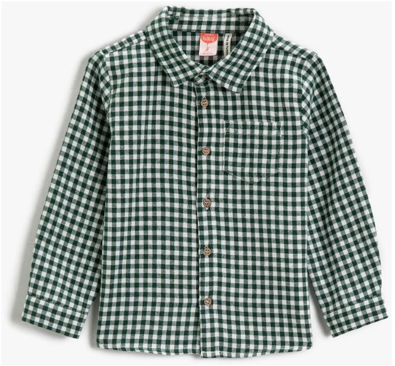 Koton Boy Green Plaid Shirt