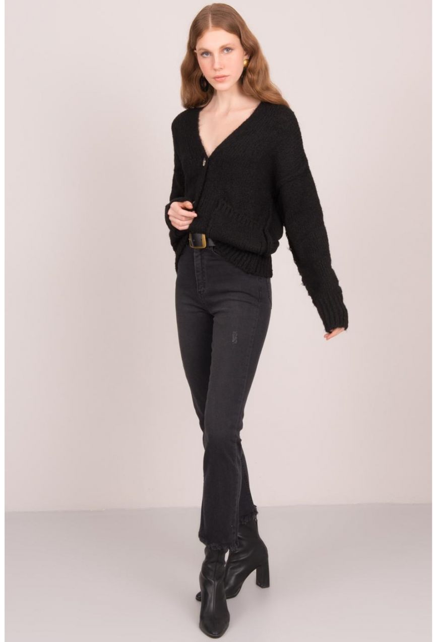 Black slim fit jeans with high waist from BSL