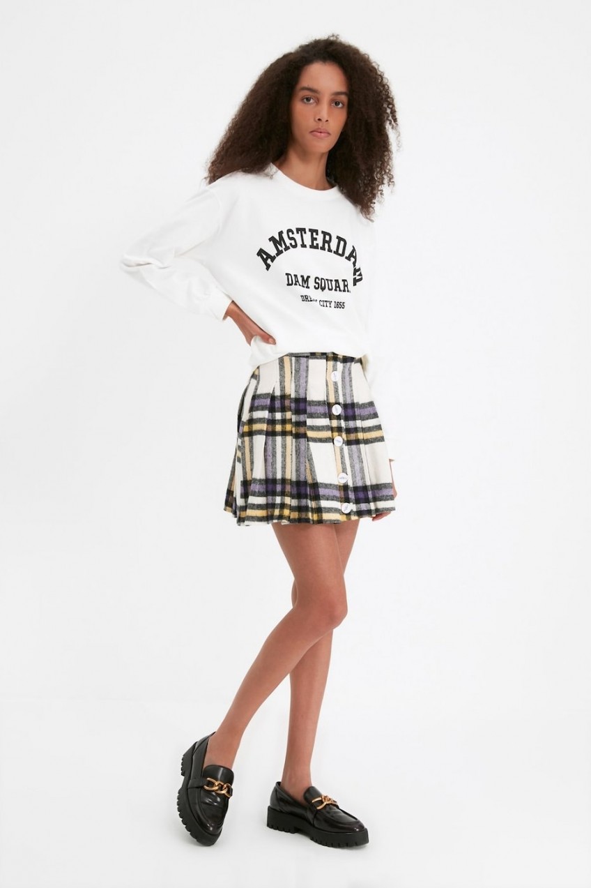 Trendyol Lilac Buttoned Skirt
